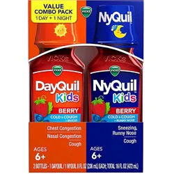 Vicks Kids Dayquil & Nyquil Berry Combo Pack - 2 - 8 Oz
