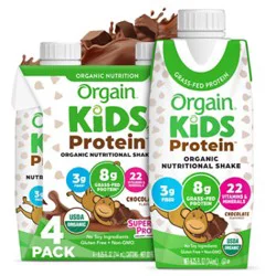 Orgain Kids Organic Nutritional Protein Shake Chocolate - 4 Count