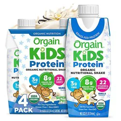 Orgain Kids Protein Organic Nutrition Shake-Vanilla 4 Count - 8.25 Fl. Oz.