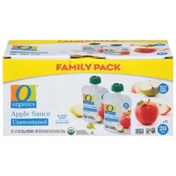 O Organics Unsweetened Apple Sauce Pouch Family Pack - 20-3.17 Oz