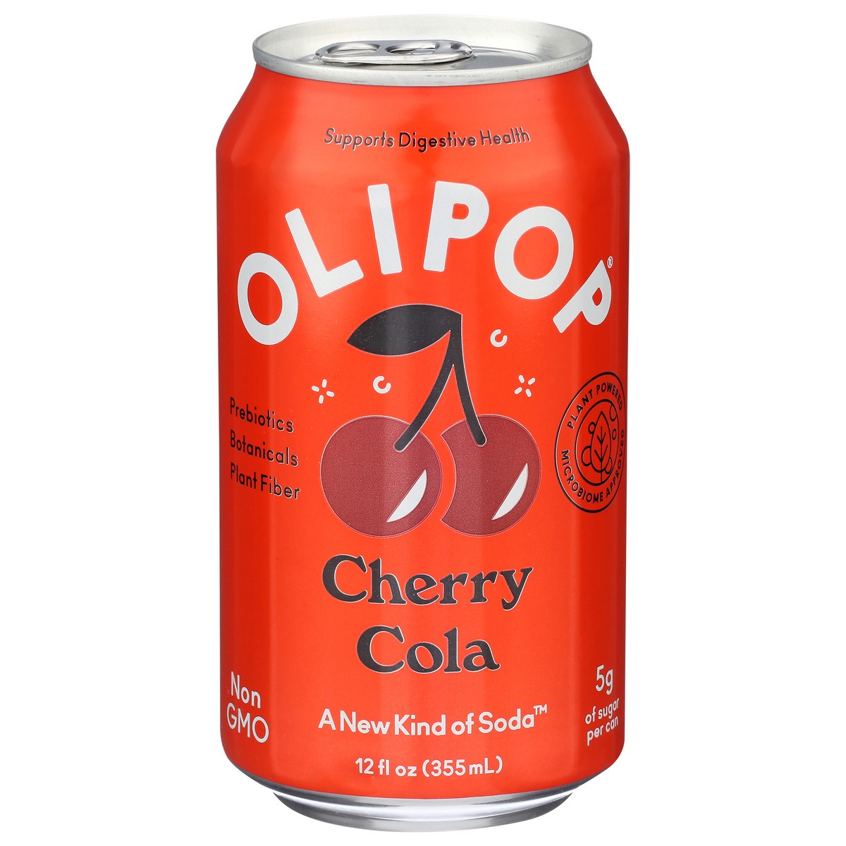 slide 7 of 12, Olipop Cherry Cola Prebiotic Soda Can - 12 Fl. Oz., 12 fl oz