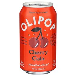 Olipop Cherry Cola Prebiotic Soda Can - 12 Fl Oz