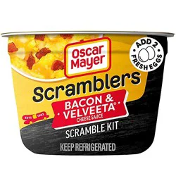 Oscar Mayer Bacon And Velveeta Breakfast Bowls Scramble Kit - Cup - 3 Oz