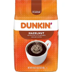 Dunkin' 18 Ounce Hazelnut Roast & Ground Coffee Bag - 18 Oz