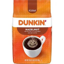 Dunkin' 18 Ounce Hazelnut Roast & Ground Coffee Bag - 18 Oz