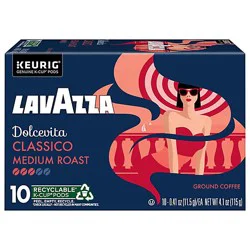 Lavazza Caps Classico Kcup Coffee Pods 10 Count - 4.056 Oz