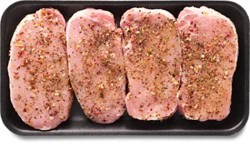 Pork Chops Boneless California Garlic Medley Seasoning - Lb