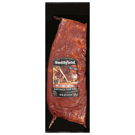 slide 1 of 1, Smithfield Baby Back Ribs - 38 Oz, 38 oz