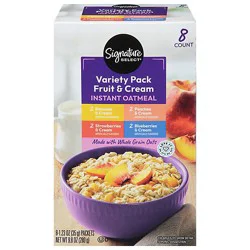 Signature Select Fruit And Cream Instant Oatmeal - 9.8 Oz