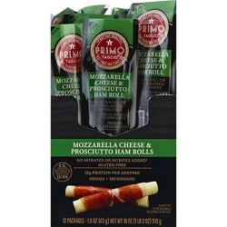 Primo Taglio Roll Mozzarella Cheese And Proscuitto Ham - 24-1.5 Oz