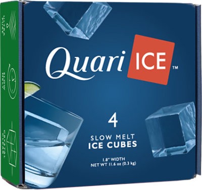 slide 1 of 1, Quari Ice Pre Frozen Crystal Clear Boxed Ice Cubes 4 Count - 11.6 Oz, 11.6 oz