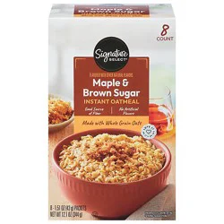 Signature Select Maple Brown Sugar Instant Oatmeal - 12.1 Oz