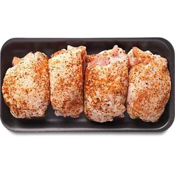 Chicken Thighs Bone In Kansas City Bbq Seasoning - LB
