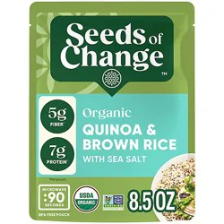 Seeds Of Change Organic Quinoa And Brown Rice With Sea Salt - 8.5 Oz