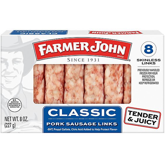 slide 1 of 1, Farmer John Breakfast Links - 8 Oz, 8 oz