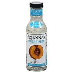 Briannas Sugar Free Poppy Seed Dressing - 12 Oz