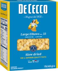 De Cecco Large Elbows Pasta Box - 16 Oz