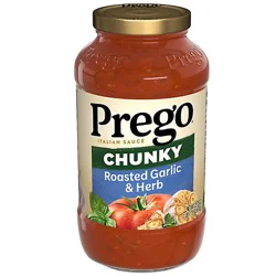 Prego Chunky Roasted Garlic And Herb Pasta Sauce - 23.75 Oz