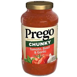 Prego Chunky Tomato Basil And Garlic Pasta Sauce - 23.75 Oz