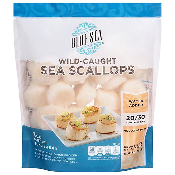 slide 1 of 1, Blue Sea Scallops 20-30 Ct Individually Quick Frozen - 16 Oz, 16 oz