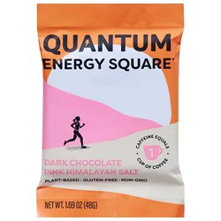 Quantum Energy Squares Dark Chocolate Pink Himalayan Salt Bar - 1.69 Oz