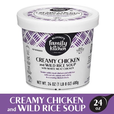 slide 1 of 1, Blounts Family Kitchen Creamy Chicken & Wild Rice Soup Cup - 24 Oz, 24 oz