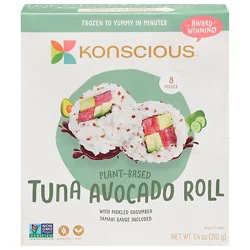 Konscious Tuna Avocdo Sushi Roll Plant Based - 7.4 Oz