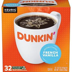 Dunkin' French Vanilla Coffee K Cup 32 Count - 11.86 Oz