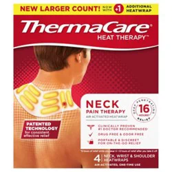 Thermacare Heat Wraps Neck Shoulder Wrist Pain Therapy - 4 Count