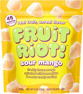 slide 1 of 1, Fruit Riot Frozen Candy Sour Mango - 8 Oz, 8 oz