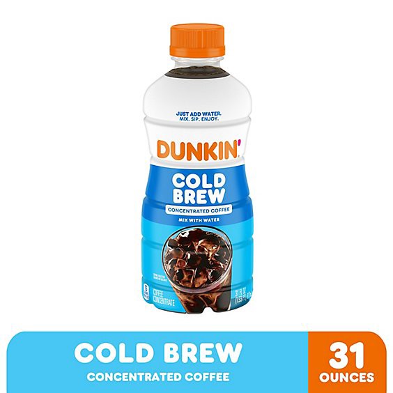 slide 1 of 5, Dunkin Cold Brew Black Coffee Concentrate - 31 Fl. Oz., 31 fl oz