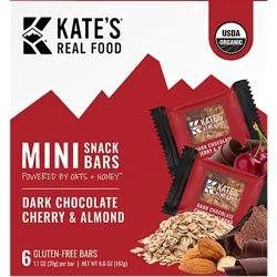 Kate's Real Food Dark Chocolate Cherry Almond Bars - 6-2.2 Oz