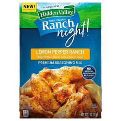 Hidden Valley Ranch Night Lemon Pepper Ranch Premium Seasoning Mix Packet - 1 Oz