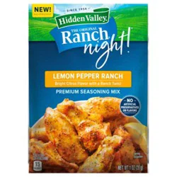 Hidden Valley Ranch Night Lemon Pepper Ranch Premium Seasoning Mix Packet - 1 Oz