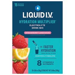 Liquid I.v. Hydration Multiplier Strawberry Lemonade Electrolyte Powder Drink Mix - 15 Count