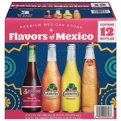 Jarritos Premium Mexican Sodas Flavors Of Mexico Variety Pack - 12 Bottles