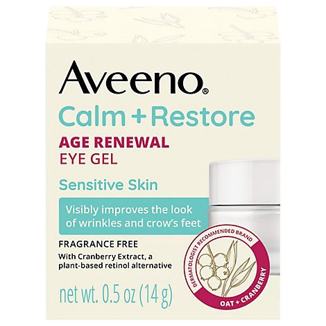 slide 1 of 1, Aveeno Calm Restore Age Renewal Eye Gel 0.5z - .5 OZ, 0.5 oz