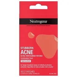 Neutrogena Stubborn Acne Blemish Patches 2 Sizes Patches - 16 Count