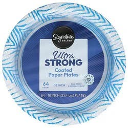 Signature Select Ultra Strong Plates 10 Inch - 64 Count