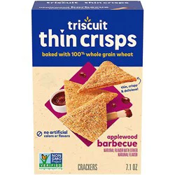 Triscuit Thin Crisps Applewood Barbecue Whole Grain Wheat Crackers - 7.1 Oz