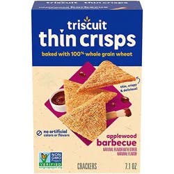 Triscuit Thin Crisps Applewood Barbecue Whole Grain Wheat Crackers - 7.1 Oz