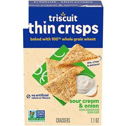 Triscuit Thin Crisps Sour Cream & Onion Whole Grain Wheat Crackers - 7.1 Oz