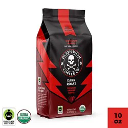 Death Wish Coffee Organic And Fair Trade Dark Roast Ground Coffee - 10 Oz