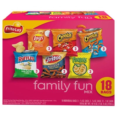 slide 1 of 1, Frito Lay Family Fun Mix Variety Pack - 18 Count, 18 ct