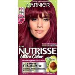 Garnier Nutrisse Ultra Color Nourishing Permanent Hair Color Creme Rp1 Dark Pink Red Kit - Each