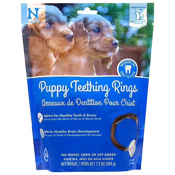 slide 1 of 1, N Bone Puppy Teething Ring Peanut Butter Flavor 6 Count - Each, 1 ct