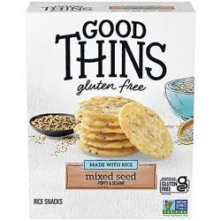 Good Thins Mixed Seed Rice Snacks Gluten Free Crackers - 3.5 Oz