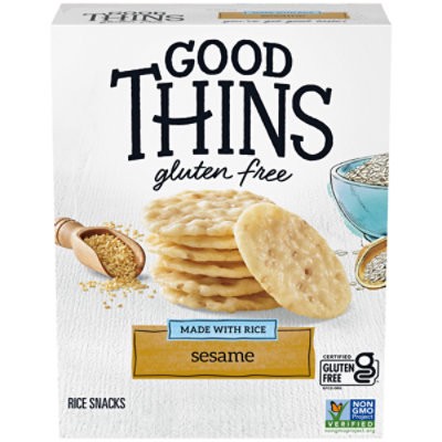 slide 1 of 1, Good Thins Sesame Rice Snacks Gluten Free Crackers - 3.5 Oz, 3.5 oz