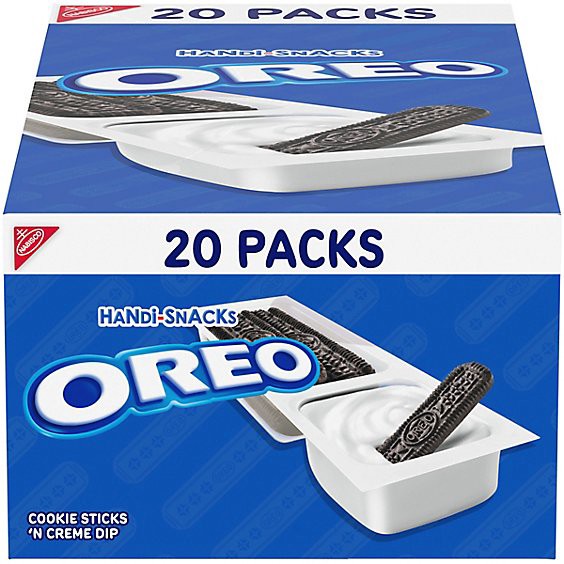 slide 1 of 1, Handi-Snacks Oreo Cookie Sticks 'n Creme Dip Snack Packs - 20 Count, 20 oz