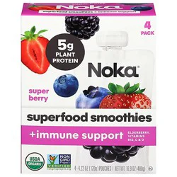 Noka Superfood Smoothies Super Berry Immune Support Pouch - 16.9 Oz